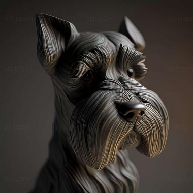 3D model Zwergschnauzer dog (STL)